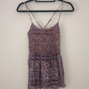 Forever 21 Floral Smocked Flared Blouse Size S